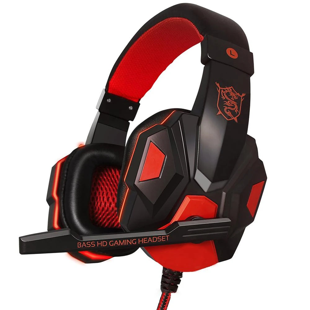 3.5mm Wired Gaming Headphones With Microphone 120掳 Adjustable P...