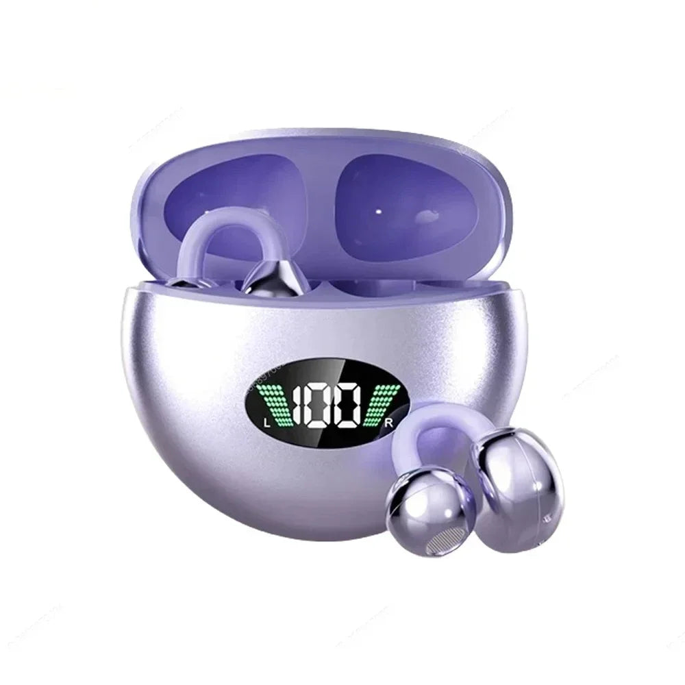 Wireless Bluetooth Earphones Clip-on Q71 Earphone High Sound for Phone Earbuds Led Display Headphones Music Sports Headset