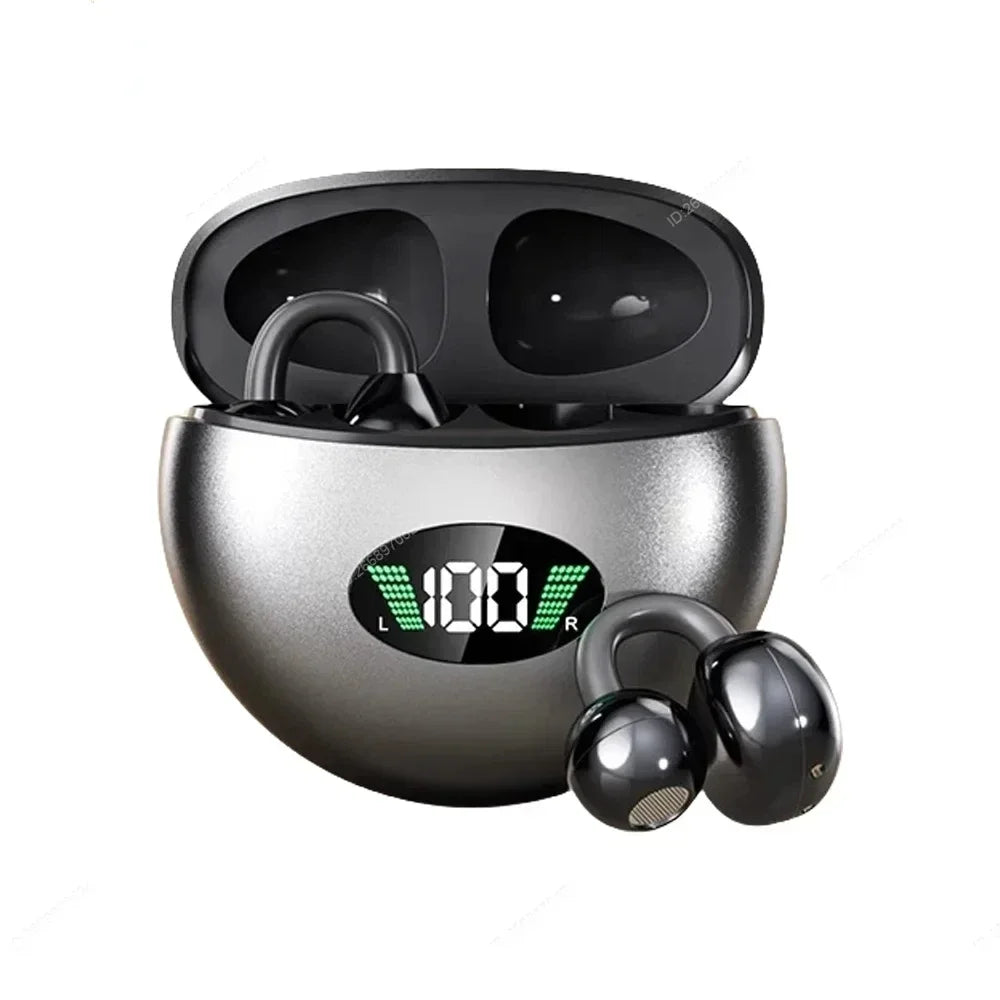 Wireless Bluetooth Earphones Clip-on Q71 Earphone High Sound for Phone Earbuds Led Display Headphones Music Sports Headset